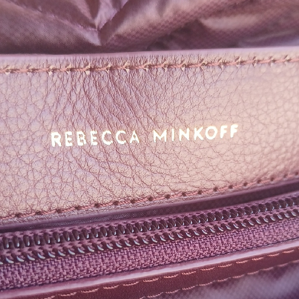Rebecca Minkoff NWOT Edie Flap Puffer Luxury Purple and Gold Shoulder Bag - Picture 5 of 14